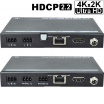 PTN TPUH416: 4K HDMI HDBaseT Extender – 70m – mit PoC (bidirektional) und Relais­steuerung via RS232