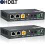 4K HDBaseT Extender Set ür HDMI mit PoC (PoH): HD-100X für Ultra HD Video-, IR,- RS232- und Ethernetsignale.