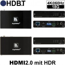 Kramer TP-583: 4K HDR HDMI Extender-Set mit RS–232- und IR-Signalerweiterung – mit hoher Reichweite (bis zu 70 m) – über HDBaseT
