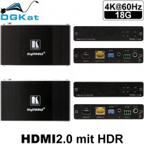 Dieses leistungsstarke 4K HDR HDMI 2.0 DGKat 2.0 Extender-Set von Kramer besteht aus dem 4K HDR HDMI PoC-Sender (Kramer TP−873xR) und dem 4K HDR HDMI PoC-Empfänger (Kramer TP−874xR).