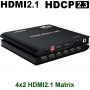 UH-42-8K: 8K60/ 4K120 HDMI2.1 Matrix Switch - der integrierte Videoscaler ermöglicht den gemischten Betrieb von 8K/ HDMI2.1 Displays und HDMI2.0/ HDMI1.4 AVRs oder Displays