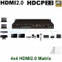 UH-44A: 4K Ultra-HD HDMI 2.0 Kreuzschiene - Unterstützt echtes 4K bei 60Hz (4:4:4)