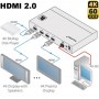 Anwendungsbeispiel des Kramer VM-3H2 dem echten 4K HDMI 2.0 1:3 Verteilverstärker - 4K @60Hz UHD (4:4:4)