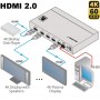 Anwendungsbeispiel des Kramer VM-4H2 dem echten 4K HDMI 2.0 1:4 Verteilverstärker - 4K @60Hz UHD (4:4:4)