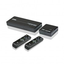 Die kabellose 5x2-HDMI-Verlängerung ATEN VE829 ist die weltweit erste Lösung zur Übertragung von unkomprimierten Full-HD 1080p-Video-Inhalten von bis zu 5 Signalquellen, die unabhängig voneinander ausgewählt und auf zwei HDTV-Bildschirmen angezeigt werde