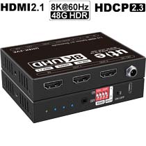 HDMI 2.1 1x2 Splitter mit HDR10+ Unterstützung - Der 2-Port Verteiler unterstützt 8K@60Hz und 4K@120Hz HDMI Signale
