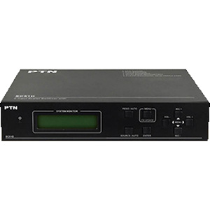 Der Full HD Scaler Switch SC51D von PTN lässt sich über die Funktionstasten an der Vorderseite, per IR-Ferbedienung oder über den RS232 Anschluss steuern.