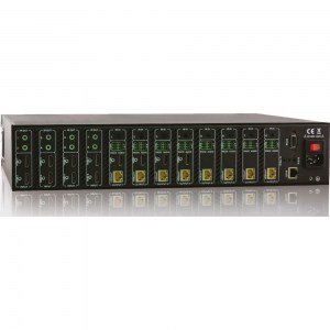 Dieser 8x8 HDMI-HDBaseT Matrix Switch ist auch mit TCP/IP Steuerung erhältlich: MUH88TP-N