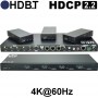 Der 4x4 4K UHD Matrixschalter für HDMI und HDBaseT überträgt 4K HDMI-Signale mit 60Hz via HDBaseT und versorgt die HDBT Receiver mit der notwendigen Spannung über nur 1 CAT-Kabel je HDBaseT-Port.
