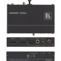 HDMI Audio De-embedder: Der Kramer FC-46XL ist ein 19''  fähiger Hochleistungs HDMI-Audioauskoppler. Ausgänge: 1xHDMI, 1xS/PDIF, 1xToslink, 1xStereo, inkl. Netzteil
