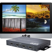 HD-41MV: HDMI Quad Screen Splitter und Multiviewer zur geleichzeitigen Darstellung von 4 HDMI-Quellen auf einem Bildschirm - für Videosignale bis 1080p und mit IR-Steuerung