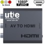 Der Composite (Cinch AV) -> HDMI Converter besticht durch seine extrem kompakte Bauform (62x55x20mm)