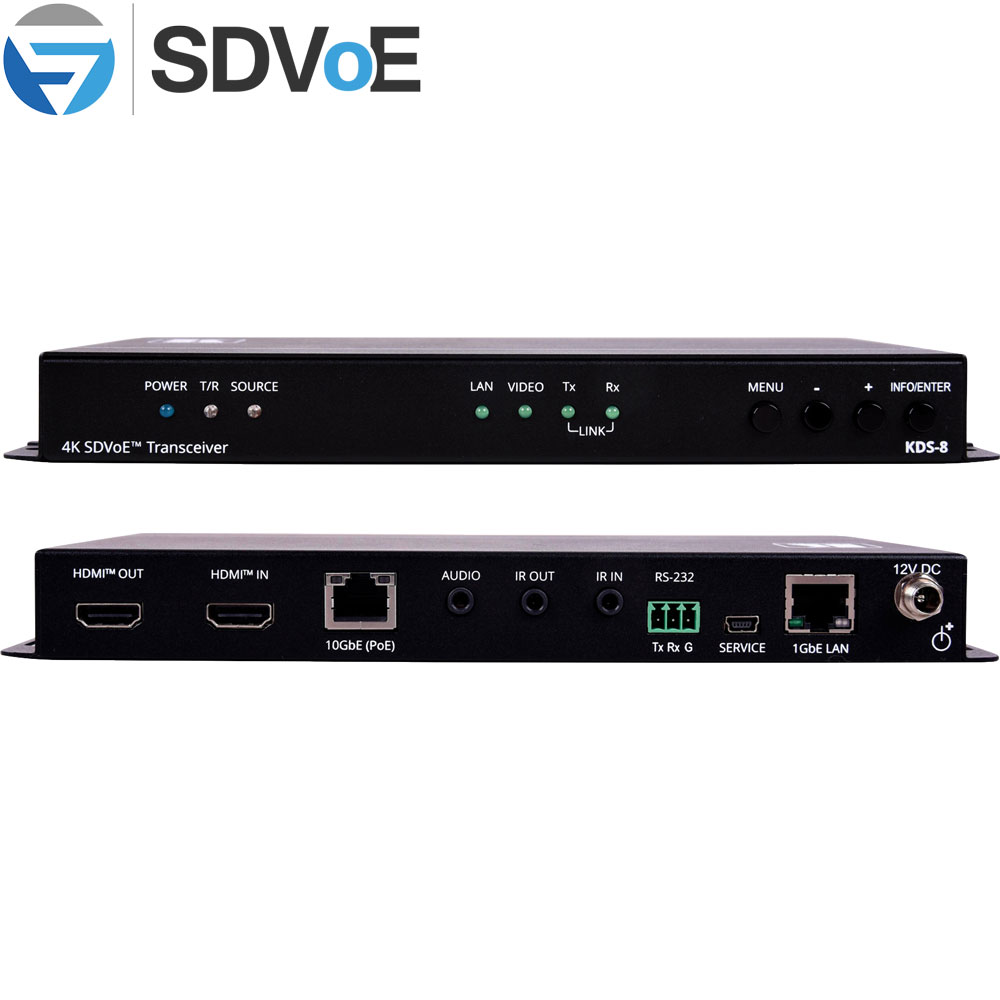 Kramer KDS-8: 4K HDR SDVoE-Video-Streaming-Transceiver ohne Latenz über Kupfer