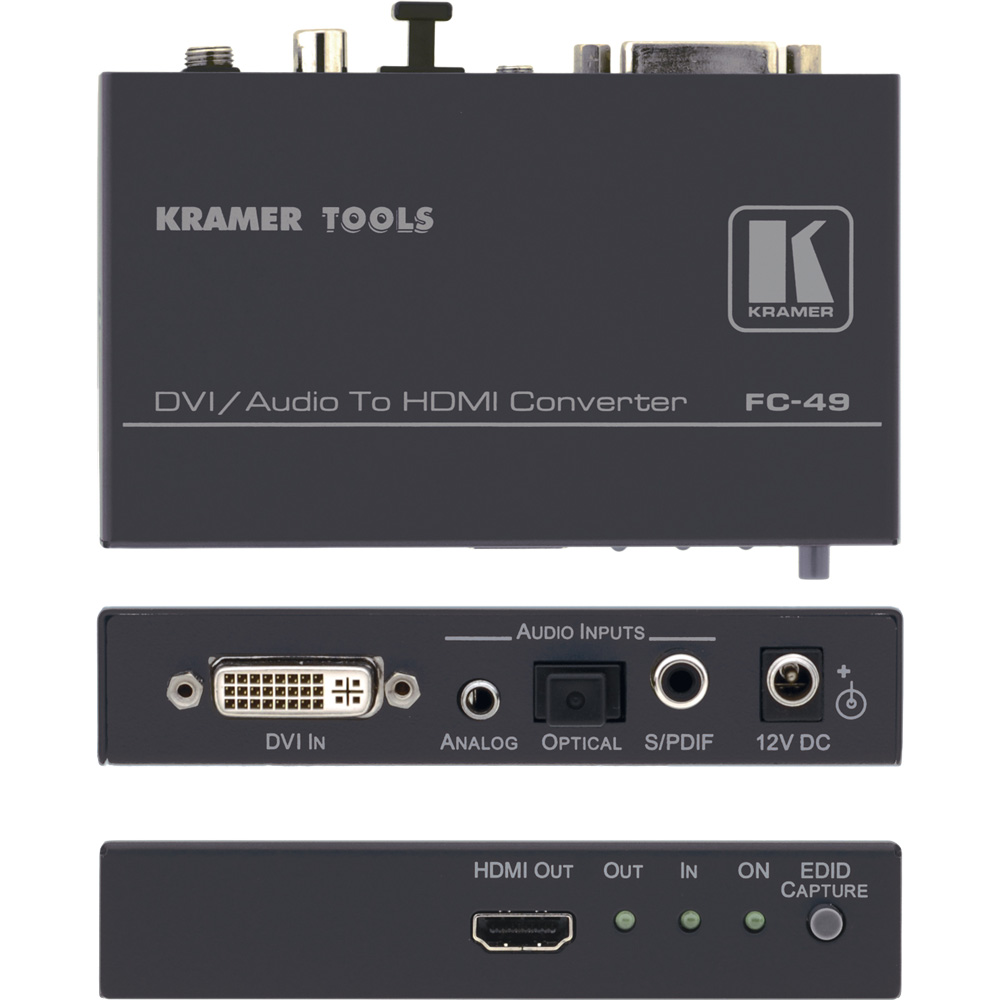 Kramer FC-49 Formatwandler DVI & Audio zu HDMI Konverter & Audio